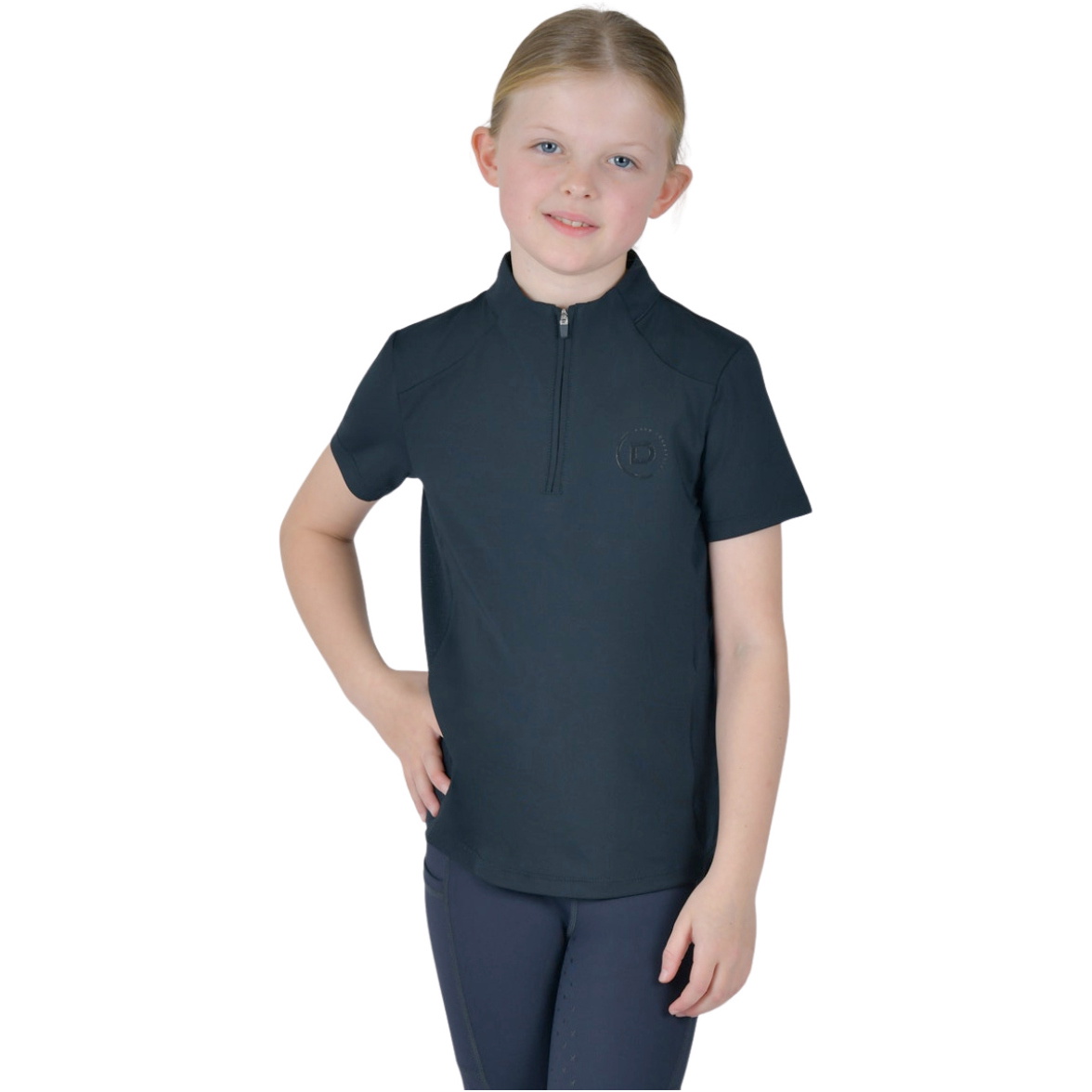 2025 Dublin Junior 1/4 Zip Short Sleeve Top 1028859 - Navy